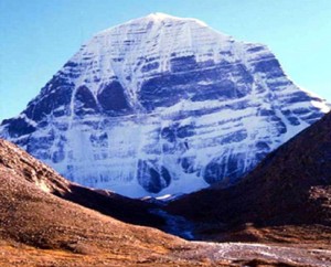 Mount Kailash Showing the Flow of Snow and Ice